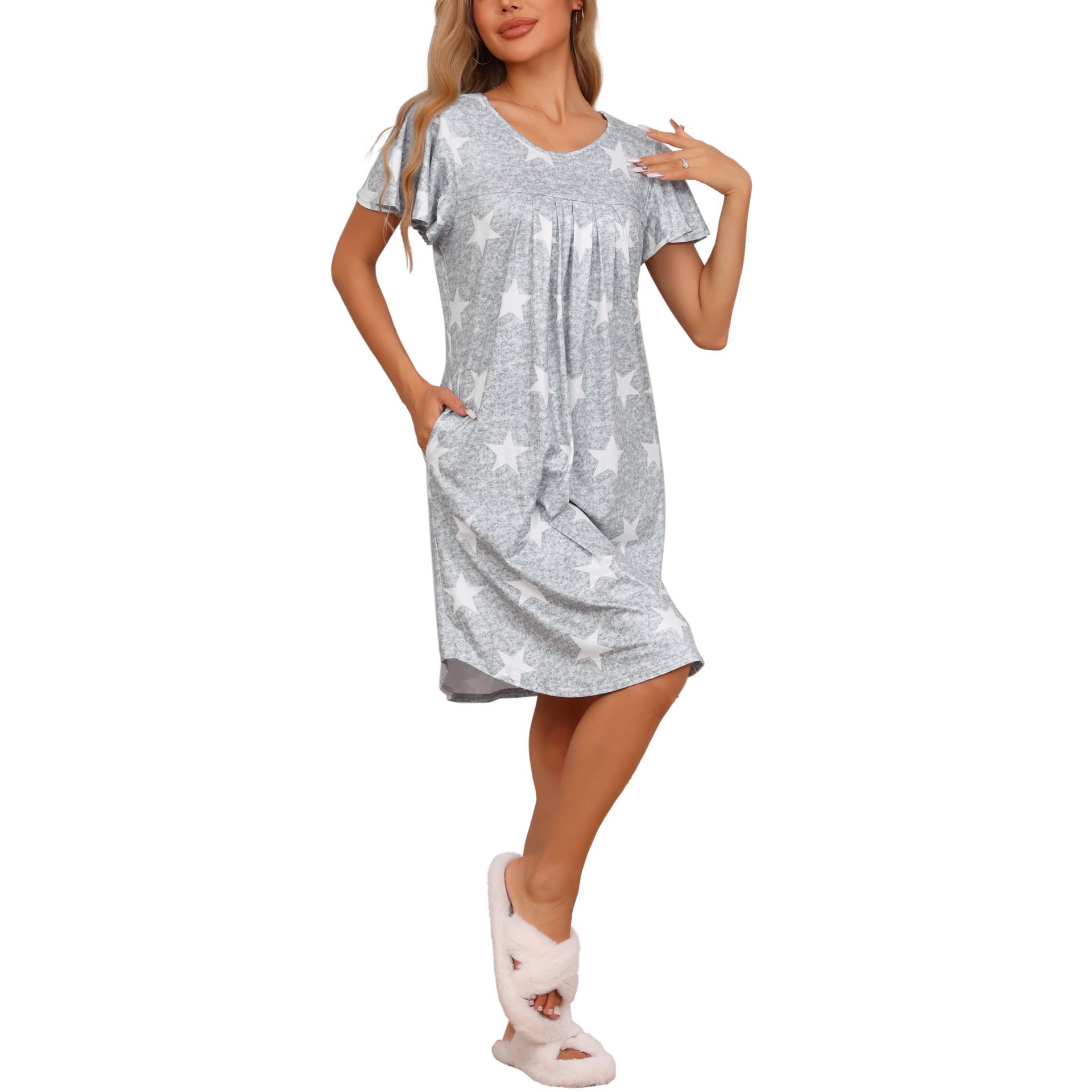 Milk Silk XINGX Printed Women's Home Clothes Pajamas For Women.