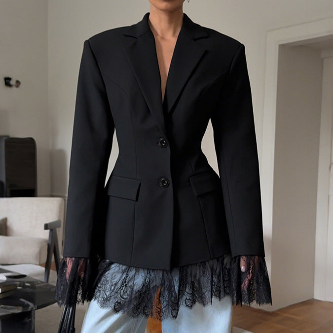 Gentle Niche Design Black Small Business Suit Coat