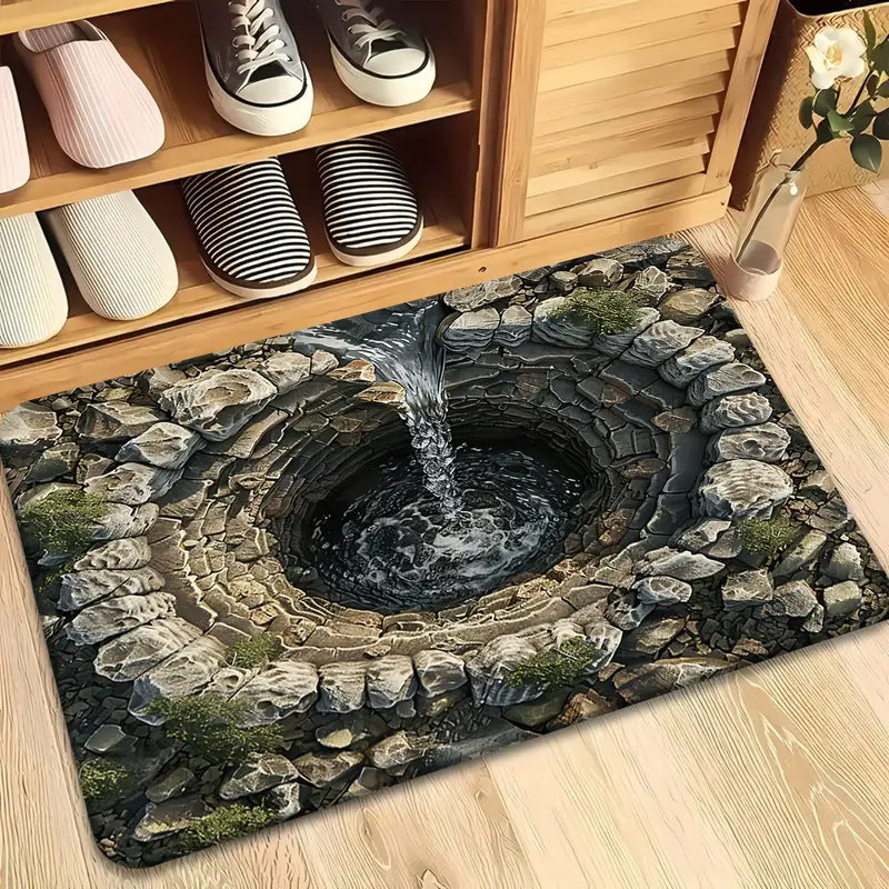 Visual 3D Effect Home Ground Mat Bathroom Non-slip Absorbent