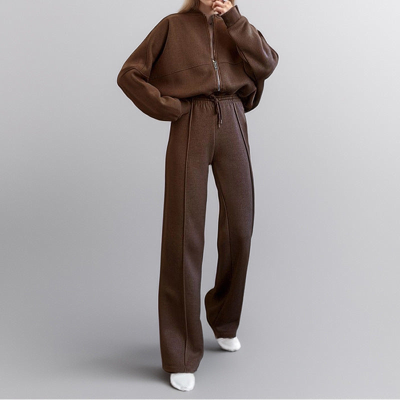 European And American Women's Clothing Suit Fashion Solid Color Casual Loose