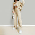 European And American Women's Clothing Suit Fashion Solid Color Casual Loose