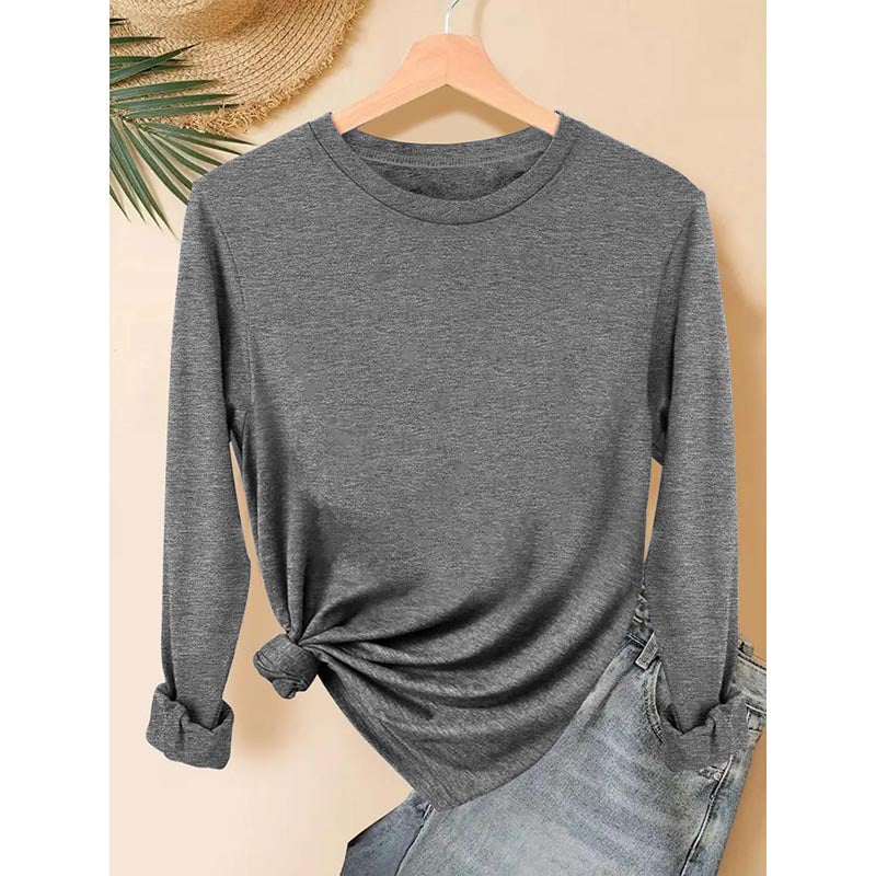 Womens 5 Packs Long Sleeve Crew Neck Shirts Fall Tops Clothes Outfits 2025 Basic Tee