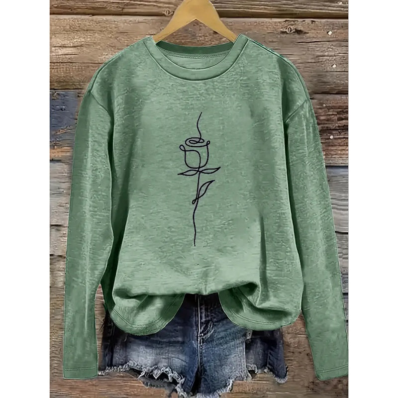 Women's 3-Pack Graphic Tee Long Sleeve Tops Casual Loose V Neck T Shirts