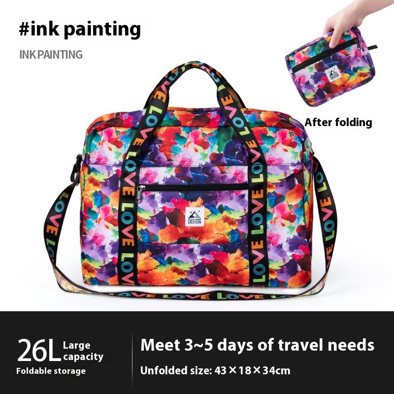 Travel Bag Large Capacity Lightweight Tote Business Traveling Luggage Bag Can Cover Trolley Case