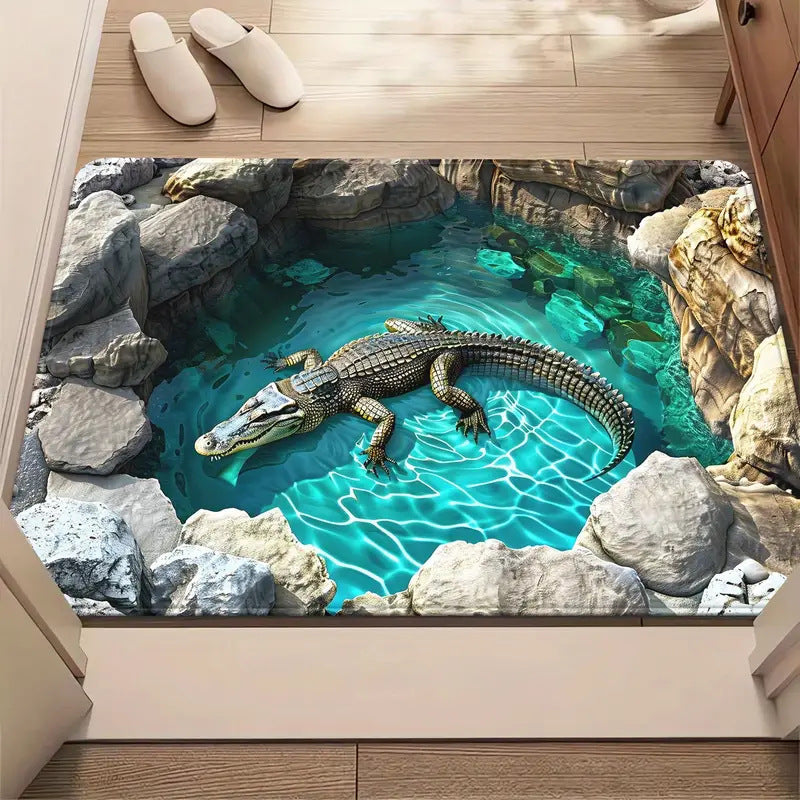 Visual 3D Effect Home Ground Mat Bathroom Non-slip Absorbent