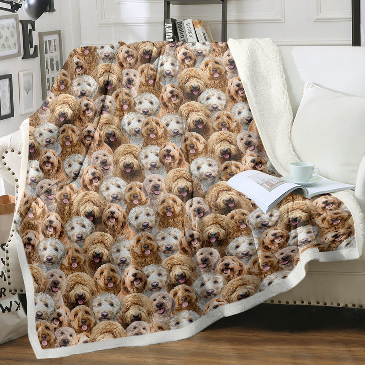 Cockapoos Fleece Blanket Fuzzy Dogs Blanket For Kids Adults Cute Puppy Cockapoos Throw Blanket Puppy Dog Animal Pattern Sherpa Blankets Cockapoos Gifts For Women
