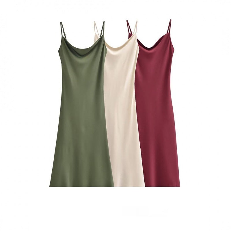 Winter Solid Color Retro Women's Dress