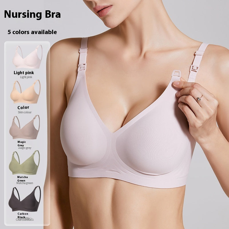 Women's Solid Color Portable Maternity Bra