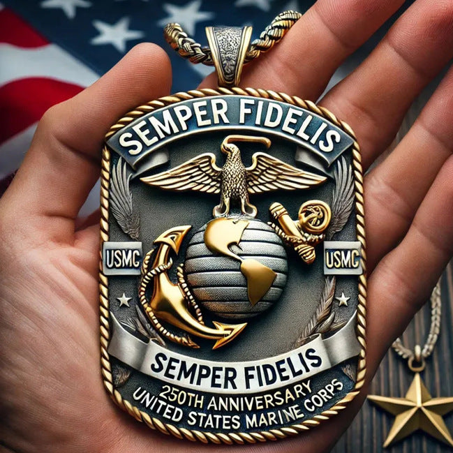 Navy 250th Anniversary Badge 2D Flat Acrylic Print