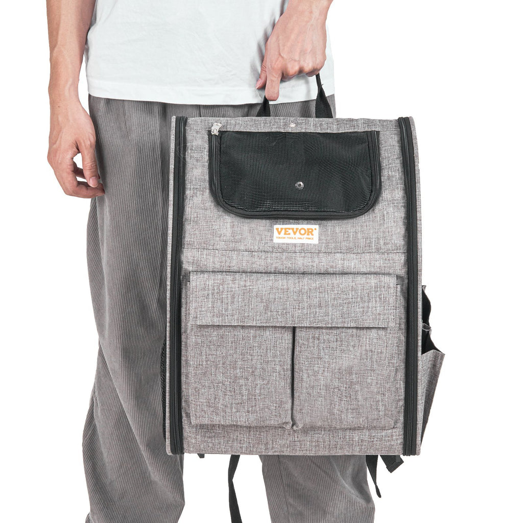 Rolling Pet Carrier Backpack With Removable Wheels For Under 18LBS, Large Soft Sided Wheeled Dog Carrier Cat Travel Carrier Airline Approved For Small Dogs And Medium Cats With Upgraded Wheels