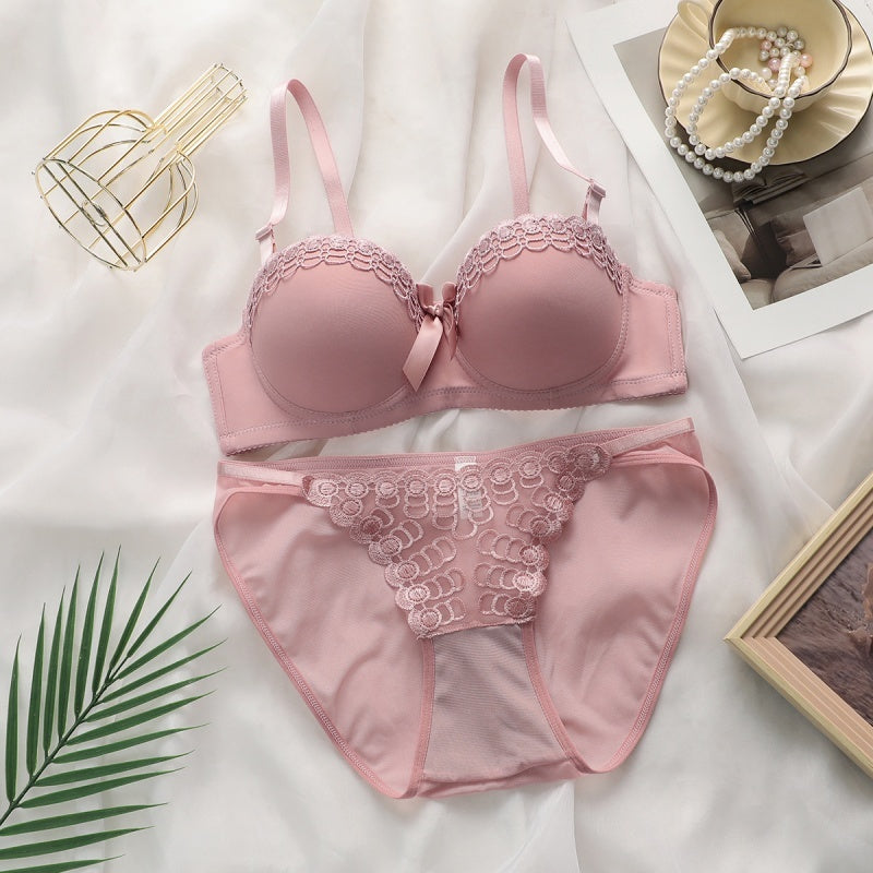 Embroidered Butterfly Bra Lingerie Set, Non-slip, Fashionable And Sexy Women's Lingerie Set,Multiple Colors Available